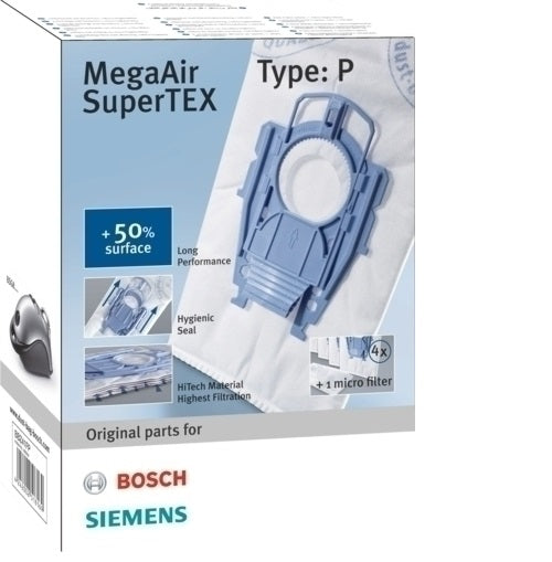 ΣΑΚΟΥΛΕΣ SIEMENS BOSCH TYPE P 4 ΤΕΜΑΧΙΑ 1 ΦΙΛΤΡΟ ORIGINAL